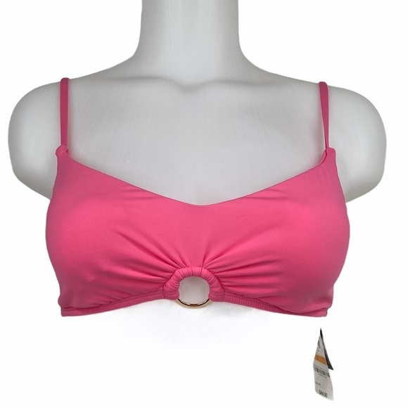 Bar III Sunset Solids Ring Bralette Bikini Top - Picture 2 of 8